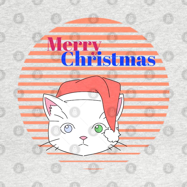 Cute Cat IN Red Santa Hat by Feminist Foodie